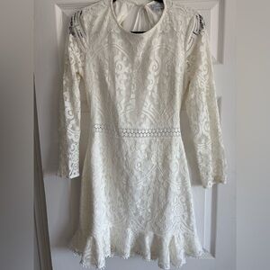 Elegant White Lace Dress
